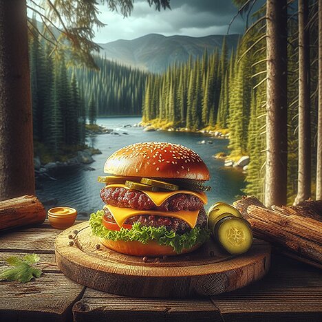 Een weergave van Cheeseburger