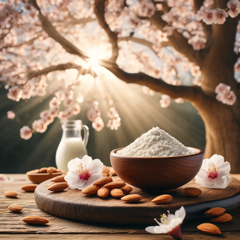 A representation of Almond milk powder