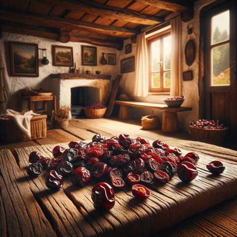 A representation of Dried cherries