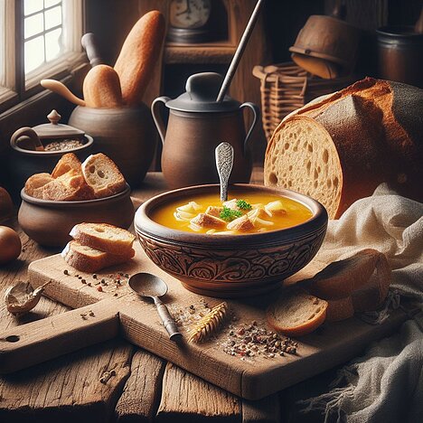 A representation of Bread soup