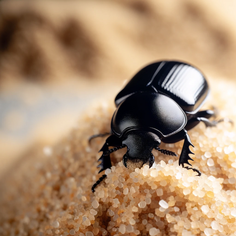 A representation of Glossy black grain weevil