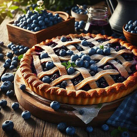 A representation of Blueberry pie