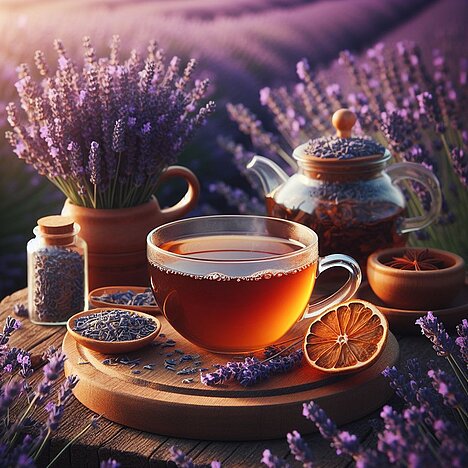 A representation of Lavender tea