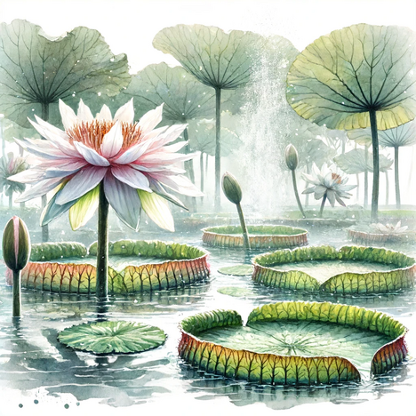 A representation of Giant water lilies