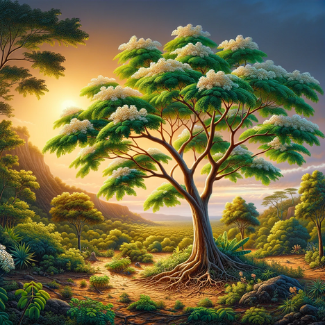 A representation of Moringa tree