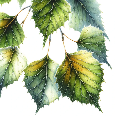 A representation of Birch leaves