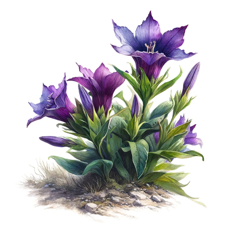A representation of Bitter fringed gentian