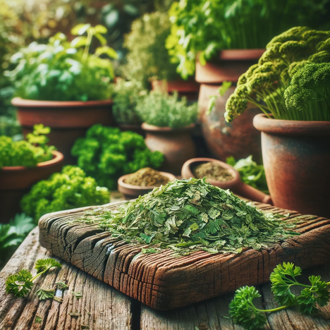 A representation of Dried parsley