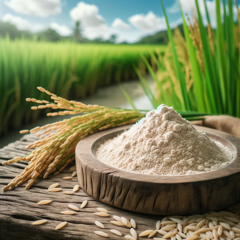 A representation of Rice bran flour