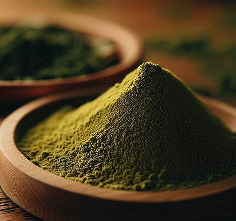 A representation of Green tea powder