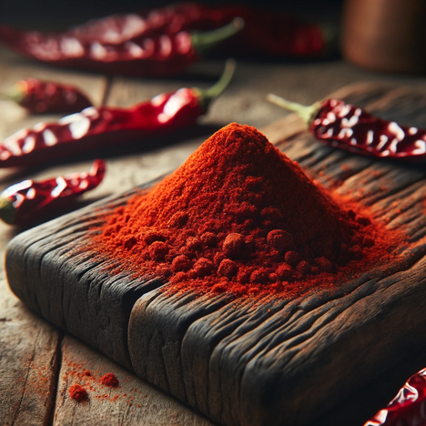 A representation of Guajillo powder