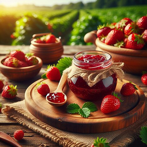 A representation of Strawberry jam