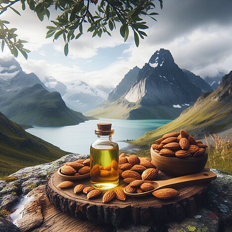 A representation of Almond oil
