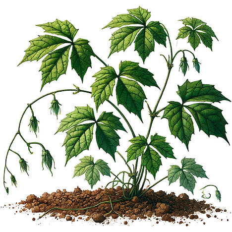 A representation of Parthenocissus quinquefolia