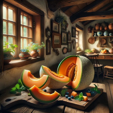 A representation of Cantaloupe melon