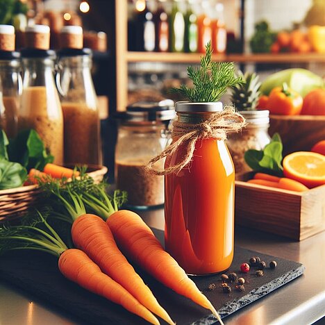 A representation of Carrot juice