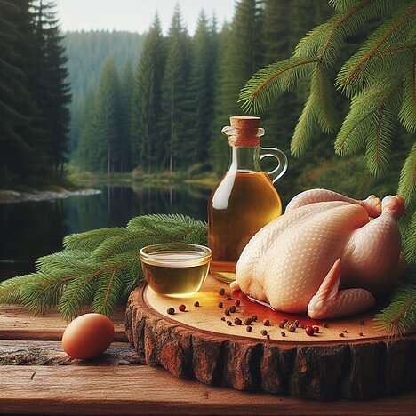 A representation of Chicken oil