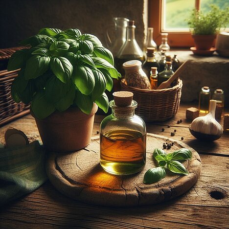 A representation of Basil extract