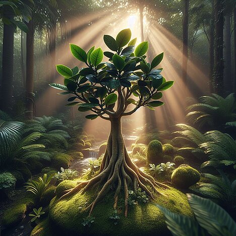 Een weergave van Ficus benjamina