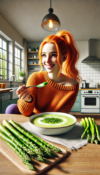 A representation of Asparagus soup