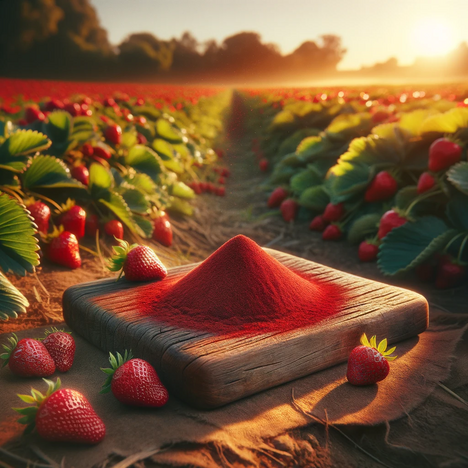 A representation of Strawberry powder