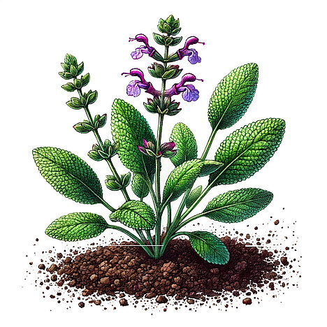 A representation of Salvia officinalis