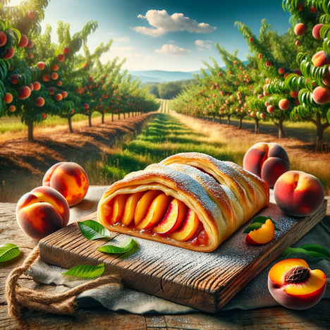 A representation of Peach strudel