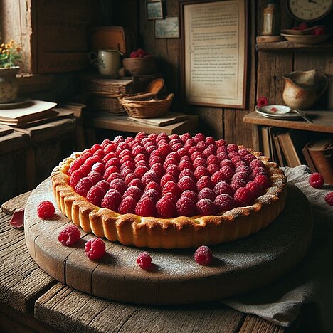 A representation of Raspberry cake