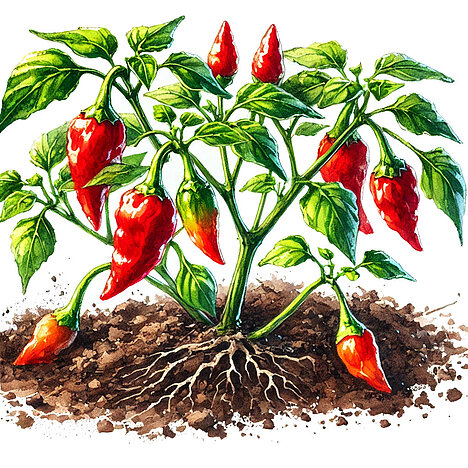 A representation of Scotch Bonnet Chilies