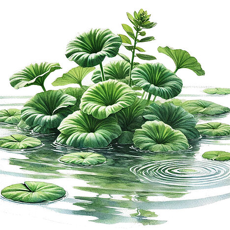 A representation of Floating ferns